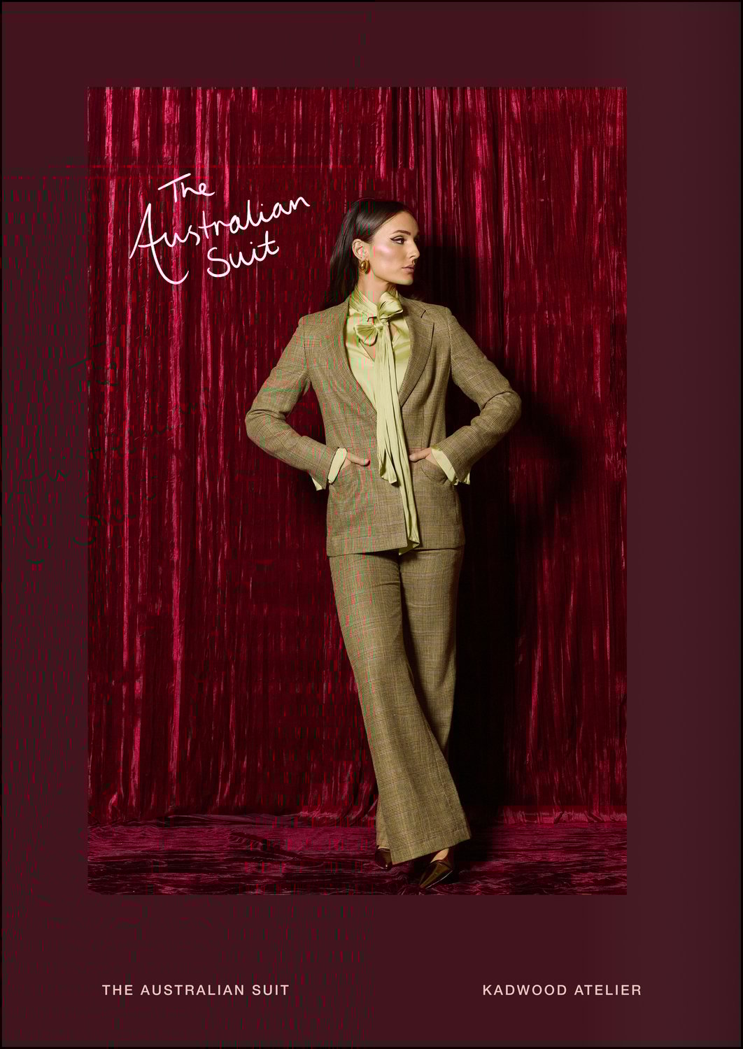 The Australian Suit Sydney - Bespoke light blue tailored suit for women, made to measure merino wool women's suit by Kadwood Atelier